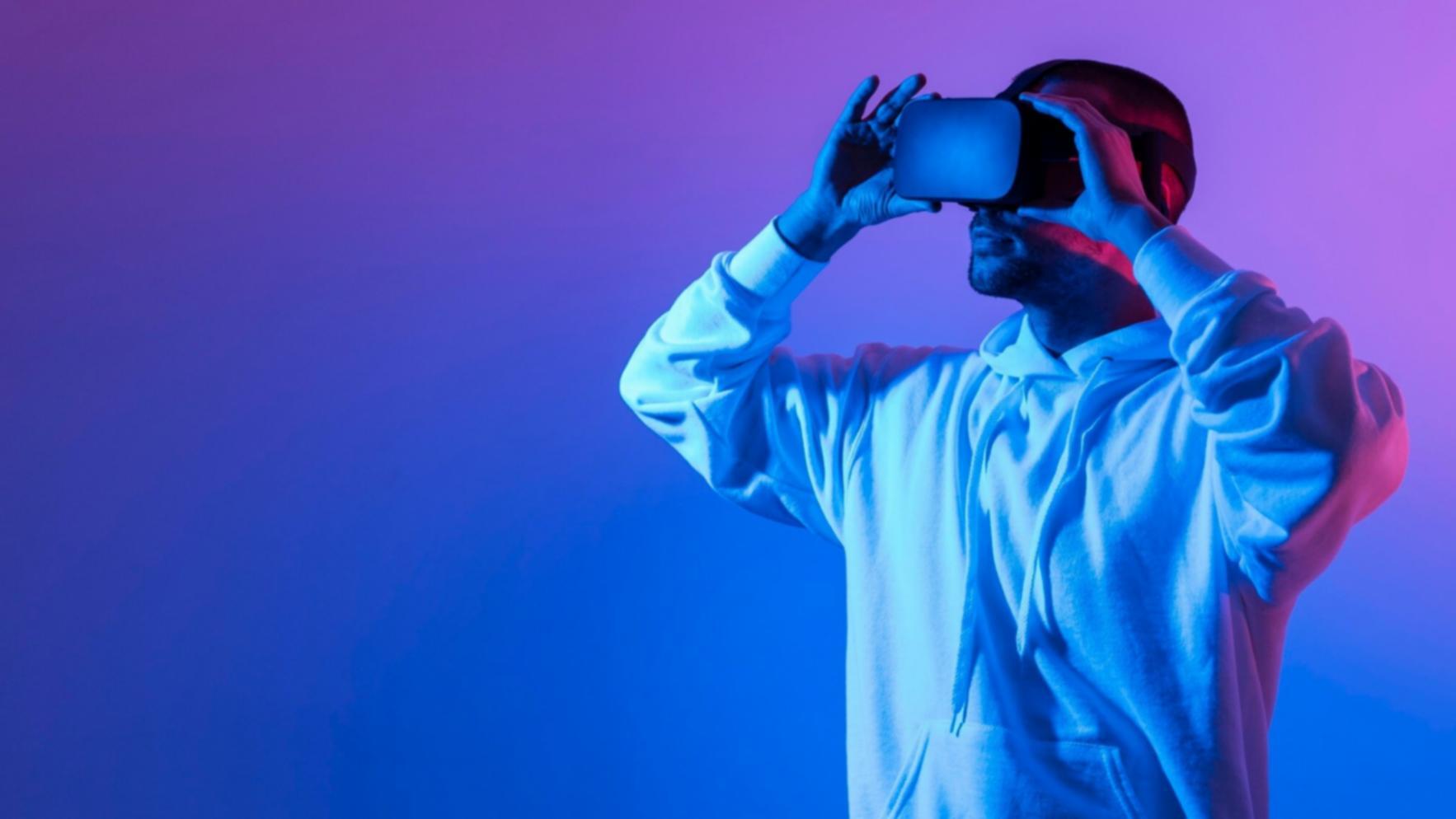 Students working on blockchain development projects in modern learning environment